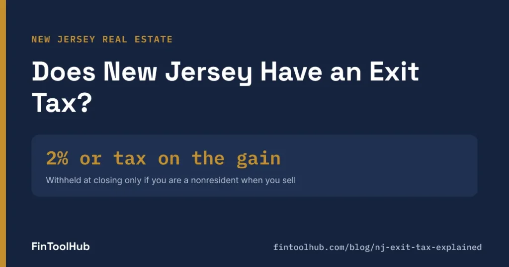 Does New Jersey Have an Exit Tax?